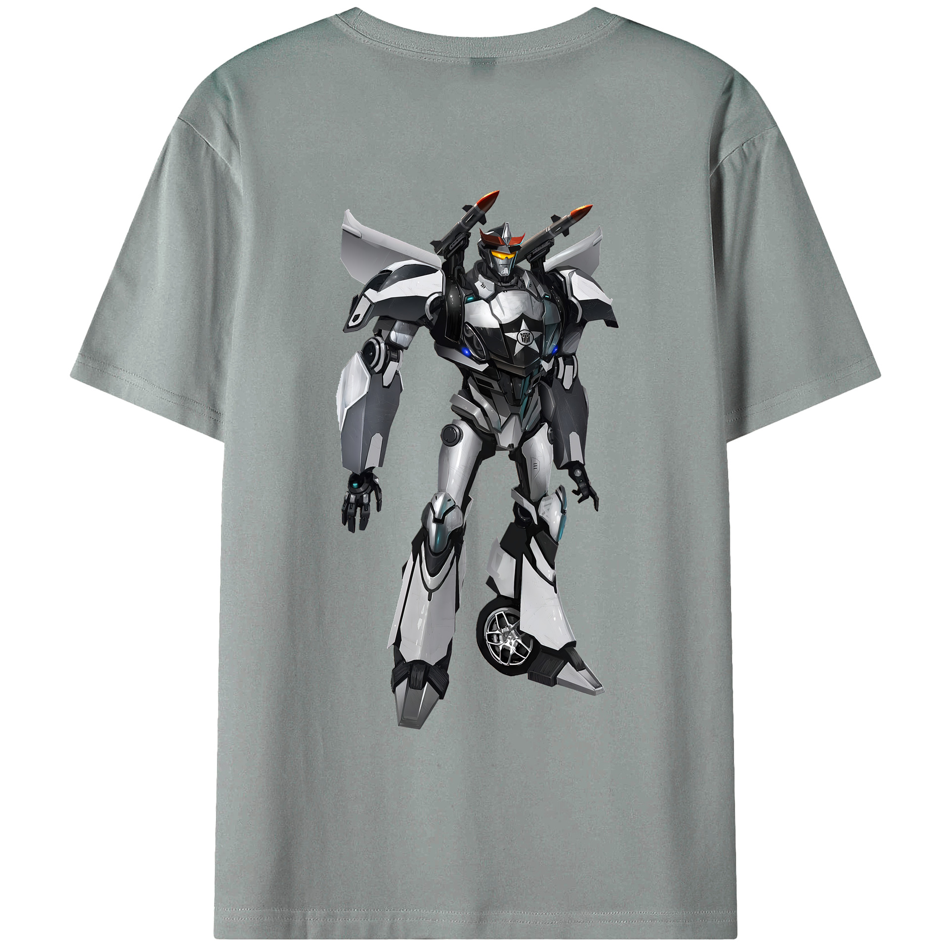 （画像用） Transformers トランスフォーマー 綿100％ メンズ半袖Tシャツ（バックプリント） 通気性